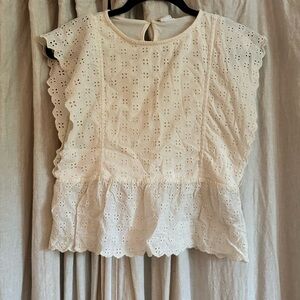 ZARA KID’S - WHITE EYELET TOP